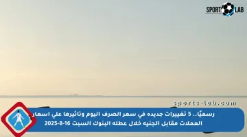 رسميًا.. 5 تغييرات جديدة في سعر الصرف اليوم وتأثيرها على أسعار العملات مقابل الجنيه خلال عطلة البنوك السبت 16-8-2025
